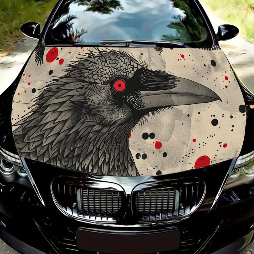 Blood - Soaked Raven Pattern Наклейки на капот автомобиля, водонепроницаемые самоклеящиеся виниловые наклейки для автомобиля, защитные наклейки для украшения автомобиля, 
Blood - Soaked Raven Pattern Наклейки на капот автомобиля, водонепроницаемые самоклеящиеся виниловые наклейки для автомобиля, защитные наклейки для украшения автомобиля,