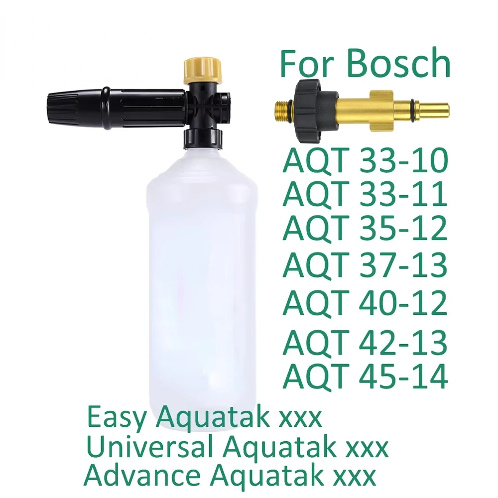 Насадка для мойки снежной пены для Bosch AQT Aquatak, пистолет для пены высокого давления, насадка для пенообразователя мыла, автомобильная чистая пена, распылитель мыла
Насадка для мойки снежной пены для Bosch AQT Aquatak, пистолет для пены высокого давления, насадка для пенообразователя мыла, автомобильная чистая пена, распылитель мыла