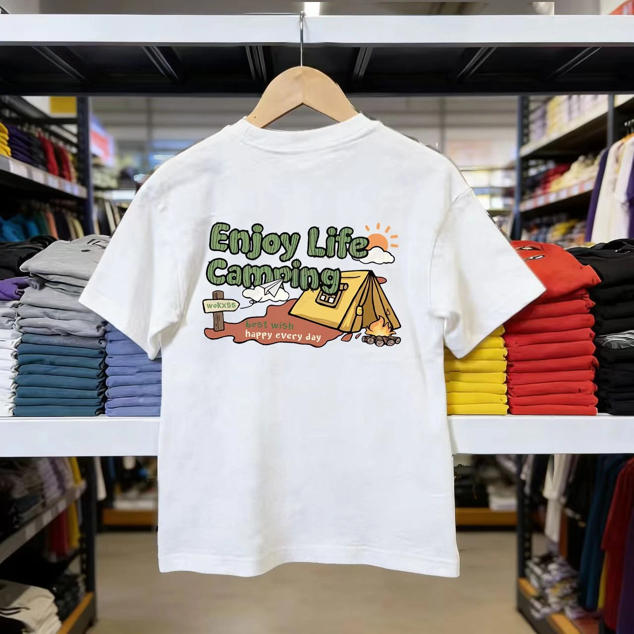 New Camping-style Printed Short-sleeved T-shirt for Men 2026 Summer, Loose and Casual Half-sleeved for Both Men and Women
New Camping-style Printed Short-sleeved T-shirt for Men 2026 Summer, Loose and Casual Half-sleeved for Both Men and Women