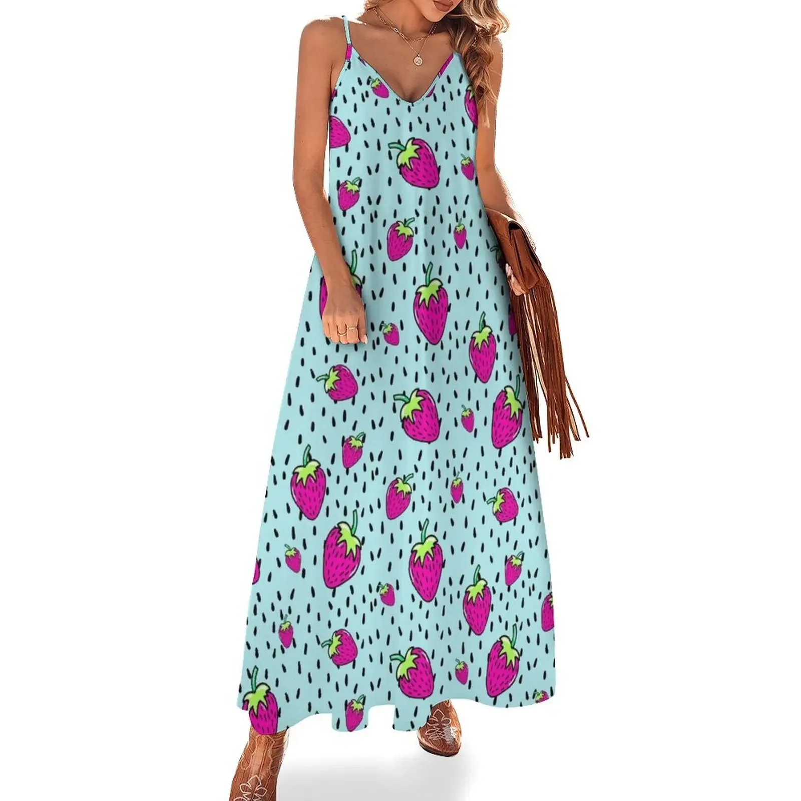 Strawberry Sleeveless Dress summer dress korean women Woman dresses dress for women
Strawberry Sleeveless Dress summer dress korean women Woman dresses dress for women