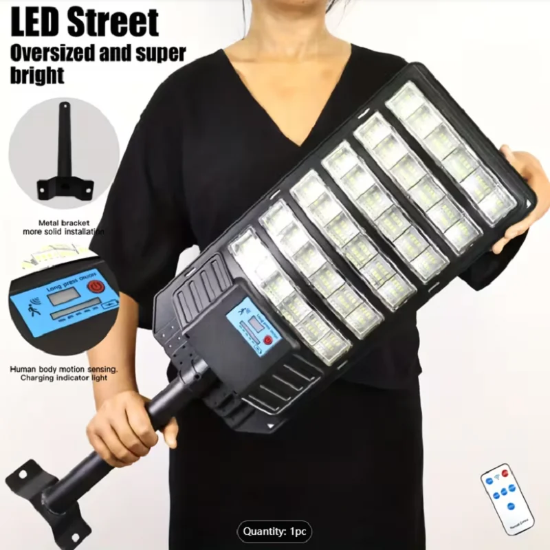 200000LM Solar Light Commercial LED Outdoor Dusk To Dawn Solar Street Light Road Area Lamp Waterproof Backyard Security Lighting
200000LM Solar Light Commercial LED Outdoor Dusk To Dawn Solar Street Light Road Area Lamp Waterproof Backyard Security Lighting