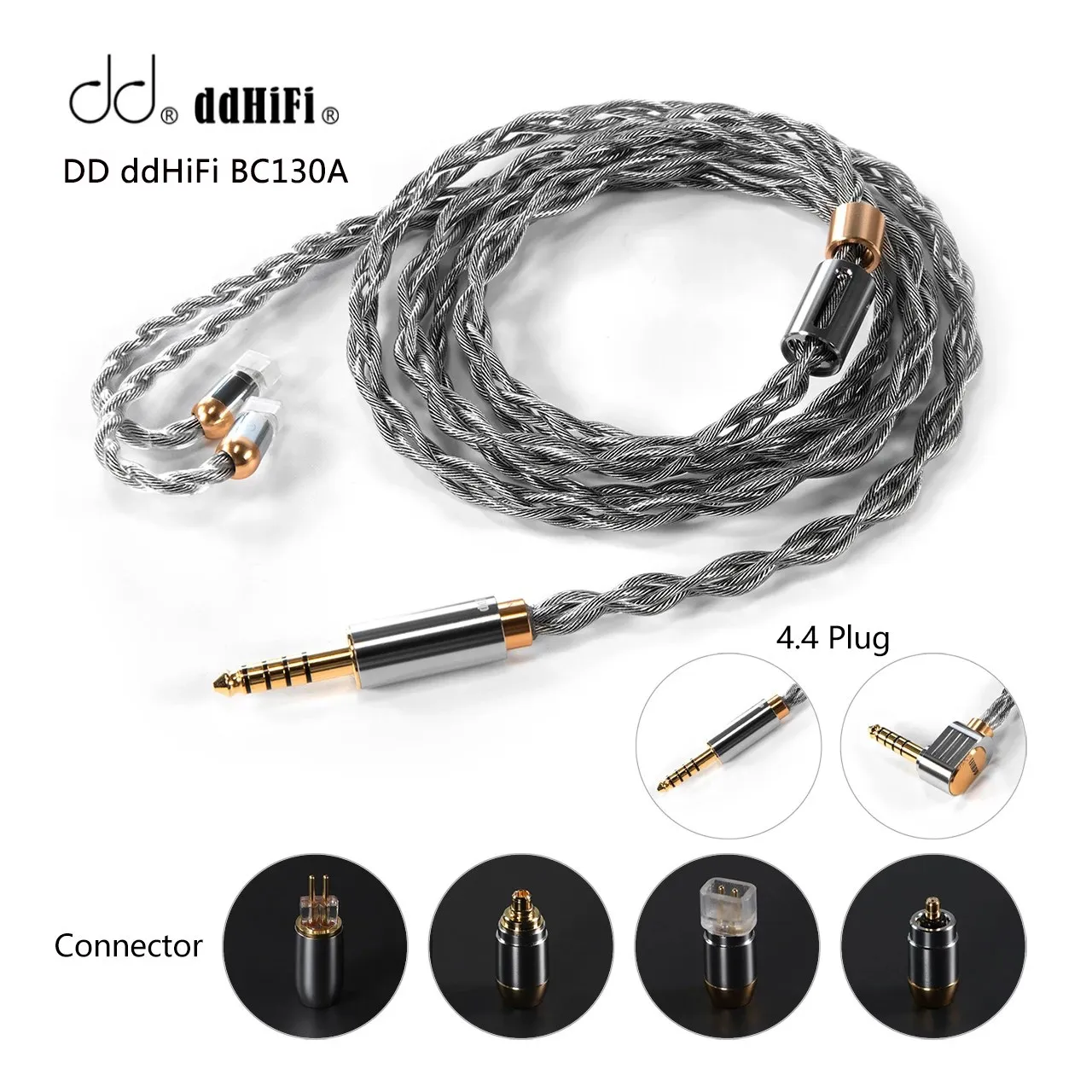 DD ddHiFi BC130A (Air Nyx) Silver Earphone Upgrade Cable with Shielding Layer, Support Customize Plug, Connector and Length
DD ddHiFi BC130A (Air Nyx) Silver Earphone Upgrade Cable with Shielding Layer, Support Customize Plug, Connector and Length
