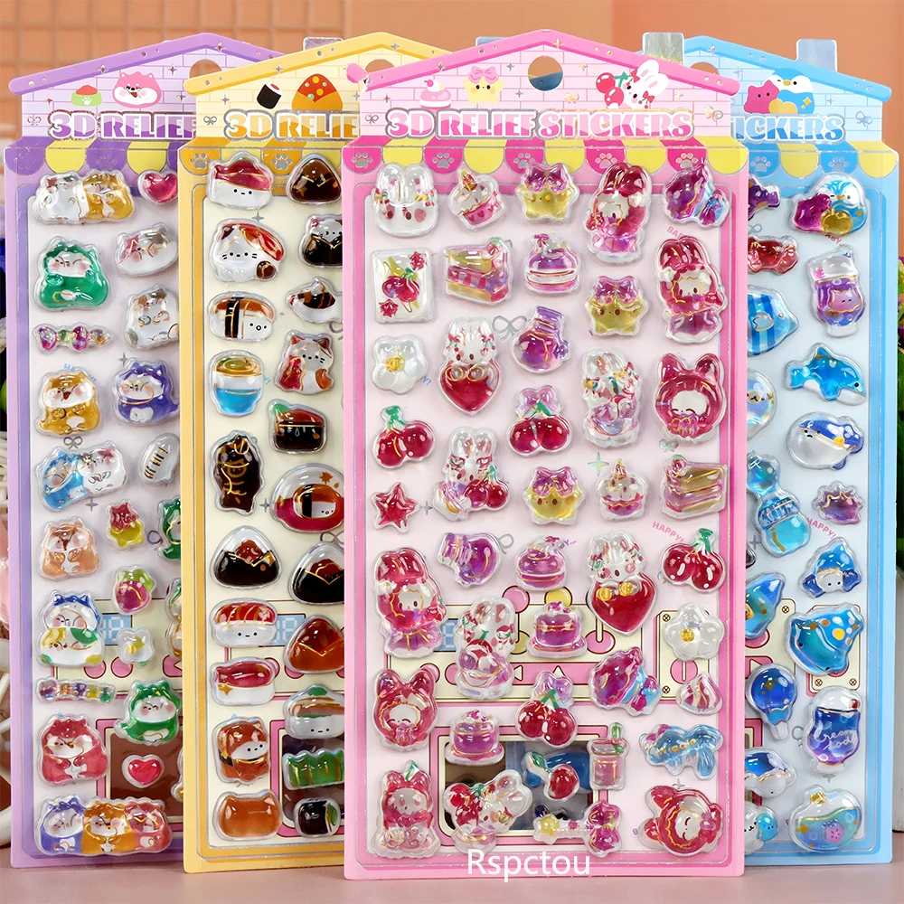 Cute Marine Creatures Animal Food Cartoon 3D Relief Stickers Kawaii Decoration Bubble Decals Toys Reward Crystal Stickers Gifts
Cute Marine Creatures Animal Food Cartoon 3D Relief Stickers Kawaii Decoration Bubble Decals Toys Reward Crystal Stickers Gifts