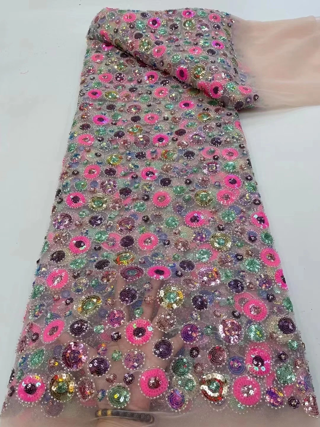 Luxury African Sequins Lace Fabric With Beaded Bridal Lace Nigerian Beads Fabric For Party Wedding Dress French Tulle Fabric
Luxury African Sequins Lace Fabric With Beaded Bridal Lace Nigerian Beads Fabric For Party Wedding Dress French Tulle Fabric