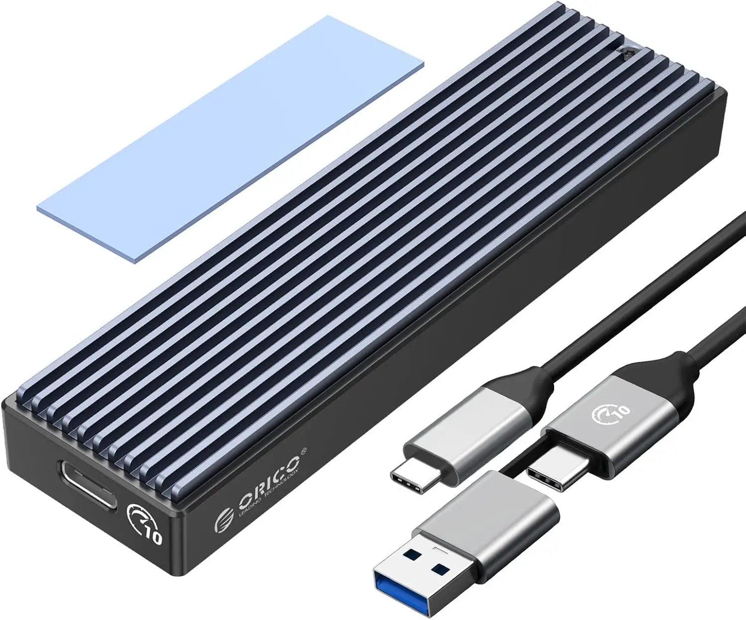 10Gbps M.2 NVMe & SATA SSD Enclosure, USB 3.1 Gen 2 Type-C, Support UASP, for 2230/2242/2260/2280 SSDs
10Gbps M.2 NVMe & SATA SSD Enclosure, USB 3.1 Gen 2 Type-C, Support UASP, for 2230/2242/2260/2280 SSDs