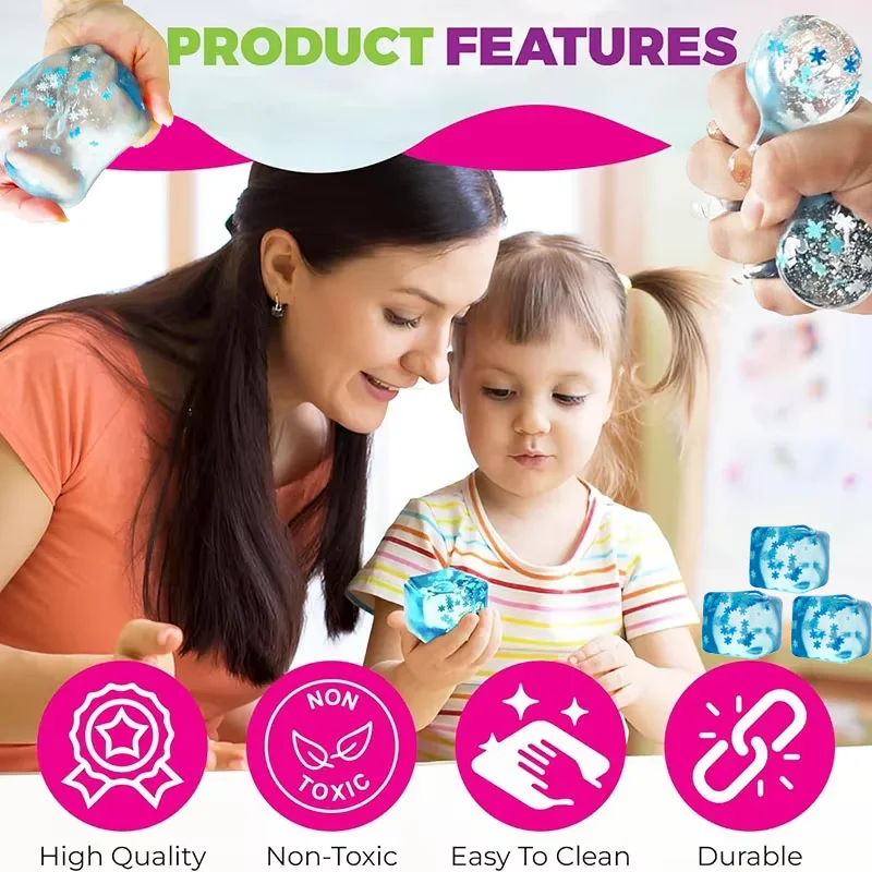 Snowflake Ice Cube Stress Ball Home Decor Ornament Slow Rebound Squishy Ball Anti-stress Fidget for Kids Adults Office Gift
Snowflake Ice Cube Stress Ball Home Decor Ornament Slow Rebound Squishy Ball Anti-stress Fidget for Kids Adults Office Gift