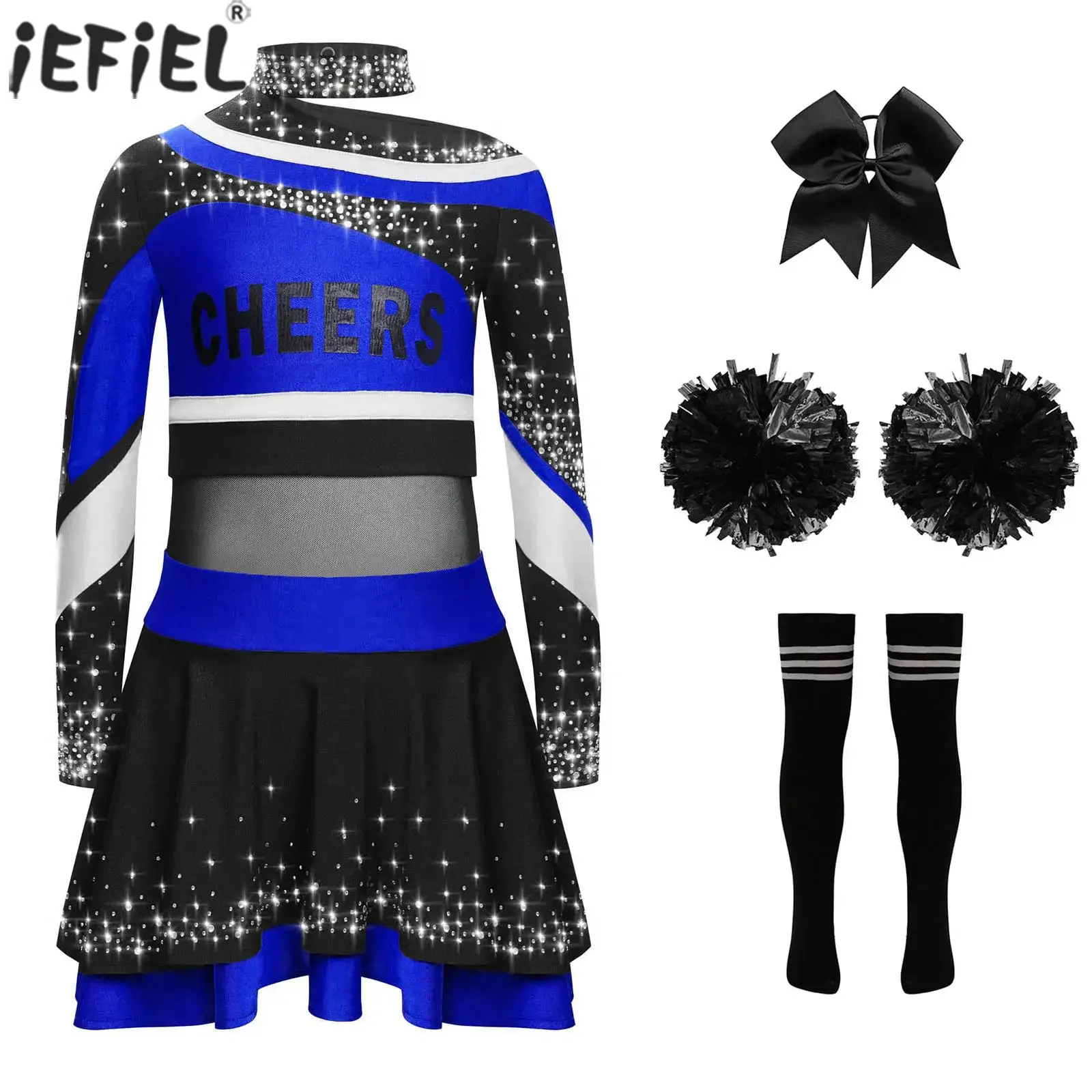 Костюмы для черлидинга для девочек: комплект для выступлений школьных черлидеров с принтом букв и стразами, топ и юбка
Костюмы для черлидинга для девочек: комплект для выступлений школьных черлидеров с принтом букв и стразами, топ и юбка
