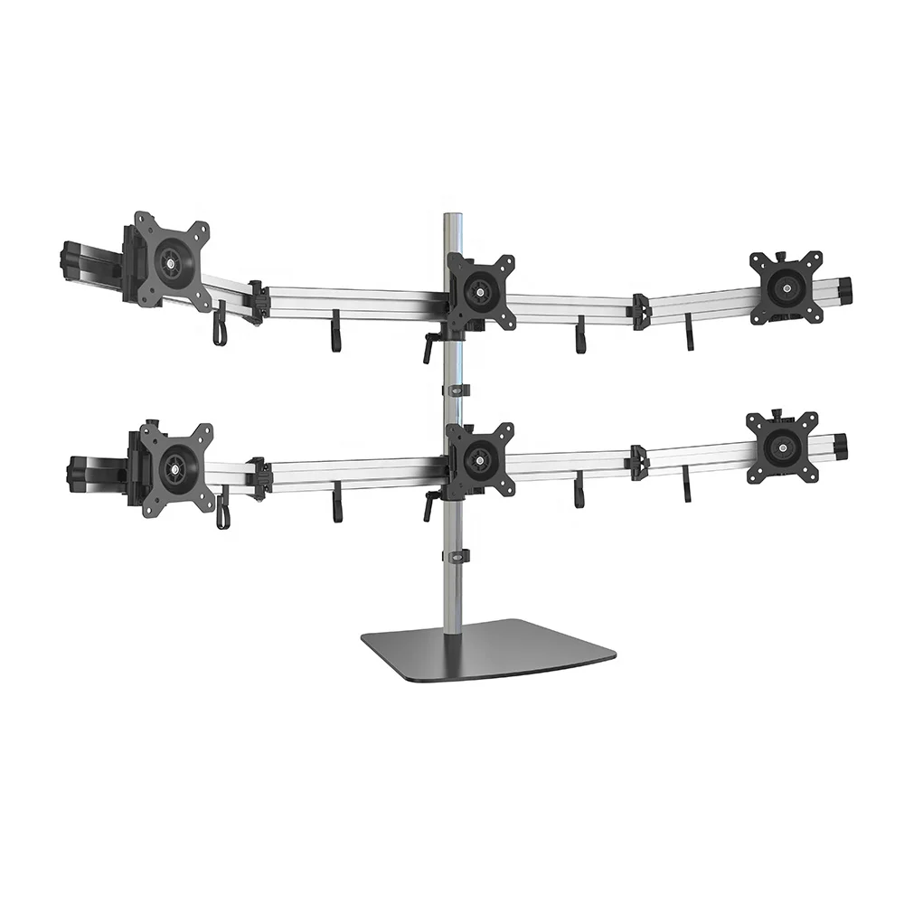 Wholesale Ergonomic Scalloped Base Stable Free Standing Multi Screen 6 Arms Monitor Stand Mount
Wholesale Ergonomic Scalloped Base Stable Free Standing Multi Screen 6 Arms Monitor Stand Mount