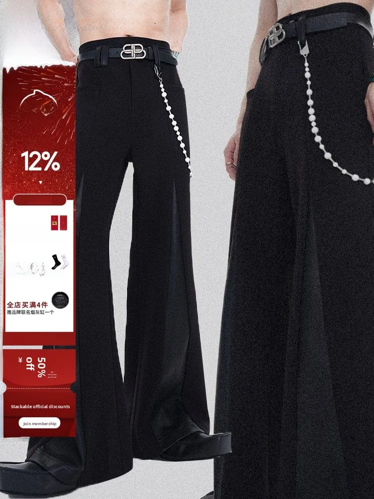 Мужские широкие брюки премиум-класса: летние, струящиеся, в пол, повседневные, в корейском стиле, свободного кроя, с эффектом драпировки
Мужские широкие брюки премиум-класса: летние, струящиеся, в пол, повседневные, в корейском стиле, свободного кроя, с эффектом драпировки
