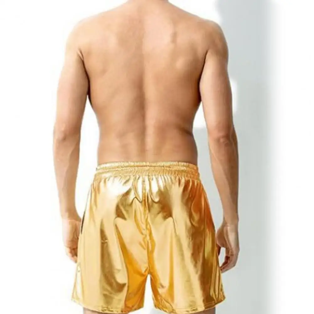 Men Shiny Pants Glossy Surface Shorts Elastic Waist Adjustable Drawstring Wide Leg Shorts Beach Casual Short Pants For Nightclub
Men Shiny Pants Glossy Surface Shorts Elastic Waist Adjustable Drawstring Wide Leg Shorts Beach Casual Short Pants For Nightclub