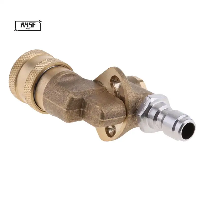 A45F-1/4In Quick Connect Pivoting Coupler Adjustable Adapter W/5 Spray Nozzles Copper Connection For High Pressure Car Washer
A45F-1/4In Quick Connect Pivoting Coupler Adjustable Adapter W/5 Spray Nozzles Copper Connection For High Pressure Car Washer