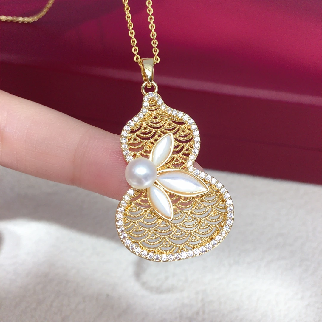 ZHBORUINI 2025 Новое поступление, ожерелье с подвеской из натурального пресноводного жемчуга, китайская тыква, морская ракушка, дизайн для женщин, мода, изысканная
ZHBORUINI 2025 Новое поступление, ожерелье с подвеской из натурального пресноводного жемчуга, китайская тыква, морская ракушка, дизайн для женщин, мода, изысканная