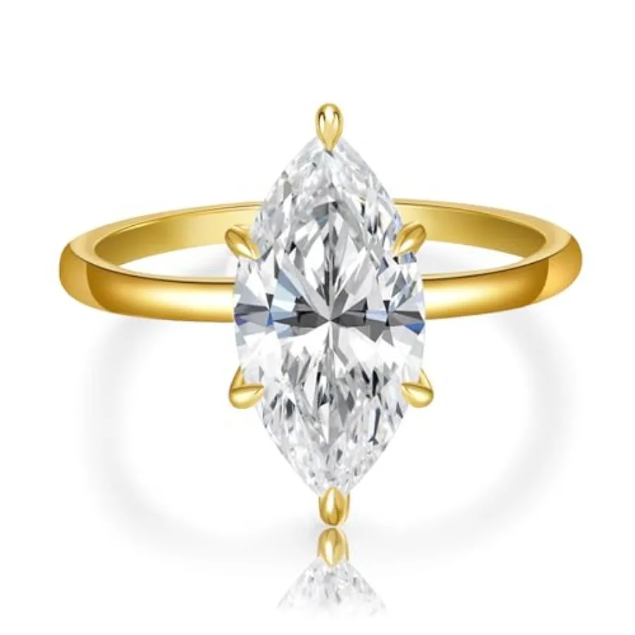 3.5CT Marquise Cut Engagement Ring for Women, Wedding Promise Cubic Zirconia Band, 14K/White Plated Simulated Diamond Rings Siz
3.5CT Marquise Cut Engagement Ring for Women, Wedding Promise Cubic Zirconia Band, 14K/White Plated Simulated Diamond Rings Siz