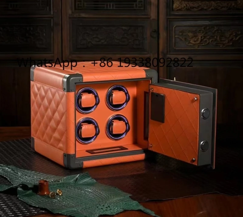 2026-Leather Mini Watch Winder Safe Box Orange Black Watch Storage Box 4 Slots Touch Screen With Atmosphere Lamp
2026-Leather Mini Watch Winder Safe Box Orange Black Watch Storage Box 4 Slots Touch Screen With Atmosphere Lamp