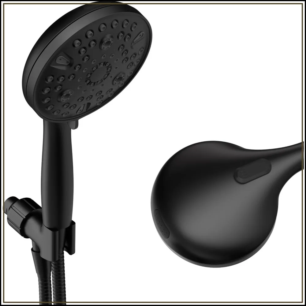 High Pressure Rain Handheld Shower Head Set, Anti-clog Nozzles, 6-Mode, 59 Inch Hose, Matte Black
High Pressure Rain Handheld Shower Head Set, Anti-clog Nozzles, 6-Mode, 59 Inch Hose, Matte Black