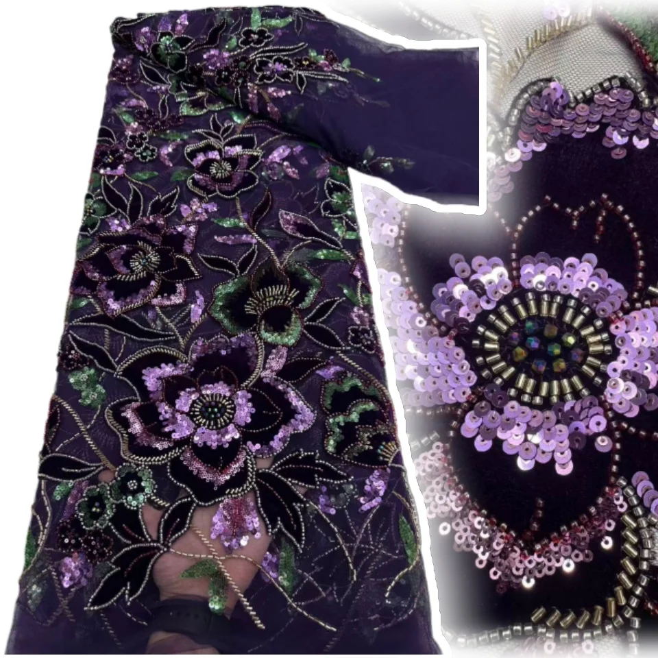 Африканская кружевная ткань ручной работы с блестками и бисером, нигерийская высококачественная бархатная кружевная ткань с жемчугом для свадебных платьев SZ1780
Африканская кружевная ткань ручной работы с блестками и бисером, нигерийская высококачественная бархатная кружевная ткань с жемчугом для свадебных платьев SZ1780