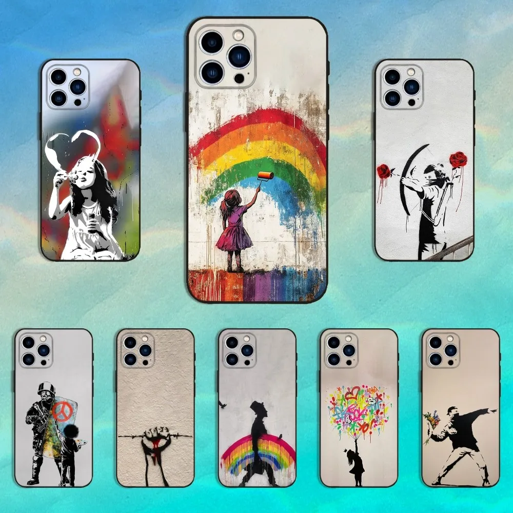 B-Banksy Graffiti War Peace Phone Case For iPhone 16,15,14,13,12,11 Plus,Pro Max,XS,X,XR,SE,Mini,8,7,Soft Silicone Black Cover
B-Banksy Graffiti War Peace Phone Case For iPhone 16,15,14,13,12,11 Plus,Pro Max,XS,X,XR,SE,Mini,8,7,Soft Silicone Black Cover
