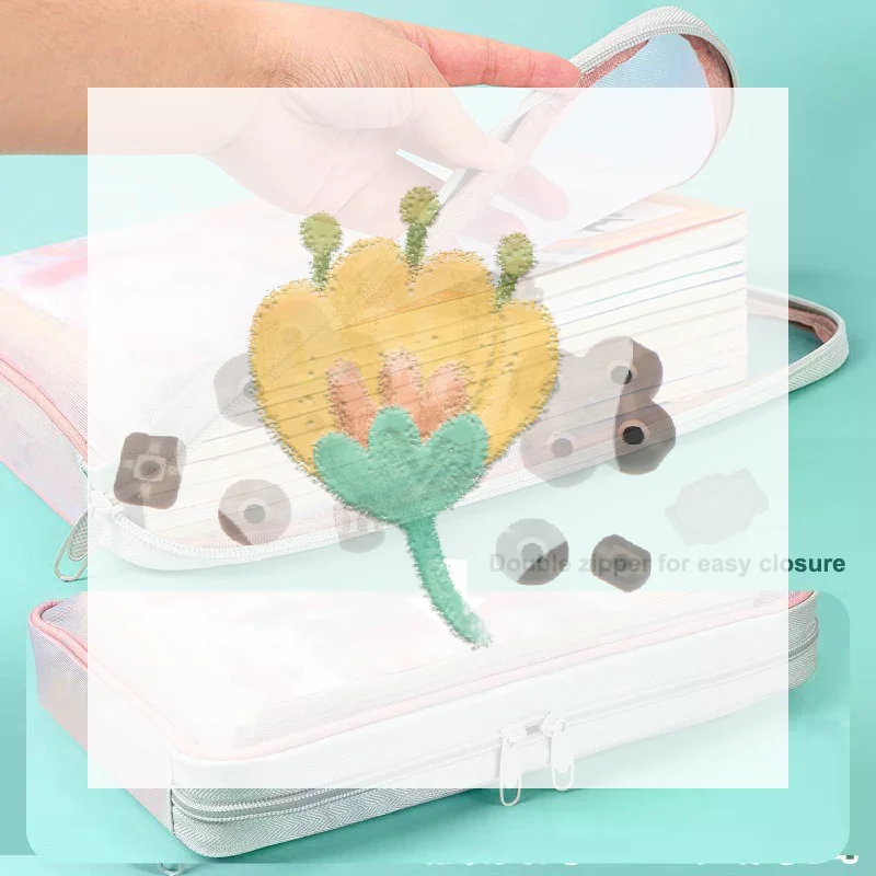 A4 Stationery Storage Bag Double-layer Mesh Zipper Bag Large Capacity Organizer Folders School Office Supplies Stationary Bag
A4 Stationery Storage Bag Double-layer Mesh Zipper Bag Large Capacity Organizer Folders School Office Supplies Stationary Bag