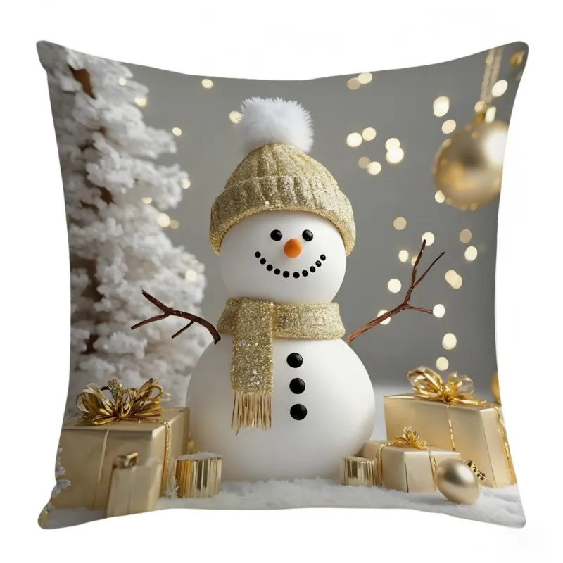 4Pcs Christmas Gold Snowman Deer Pillowcases Polyester White Winter Scene Xmas Decor Sofa Bedroom Cushion Elegant Festive Vibe 
4Pcs Christmas Gold Snowman Deer Pillowcases Polyester White Winter Scene Xmas Decor Sofa Bedroom Cushion Elegant Festive Vibe