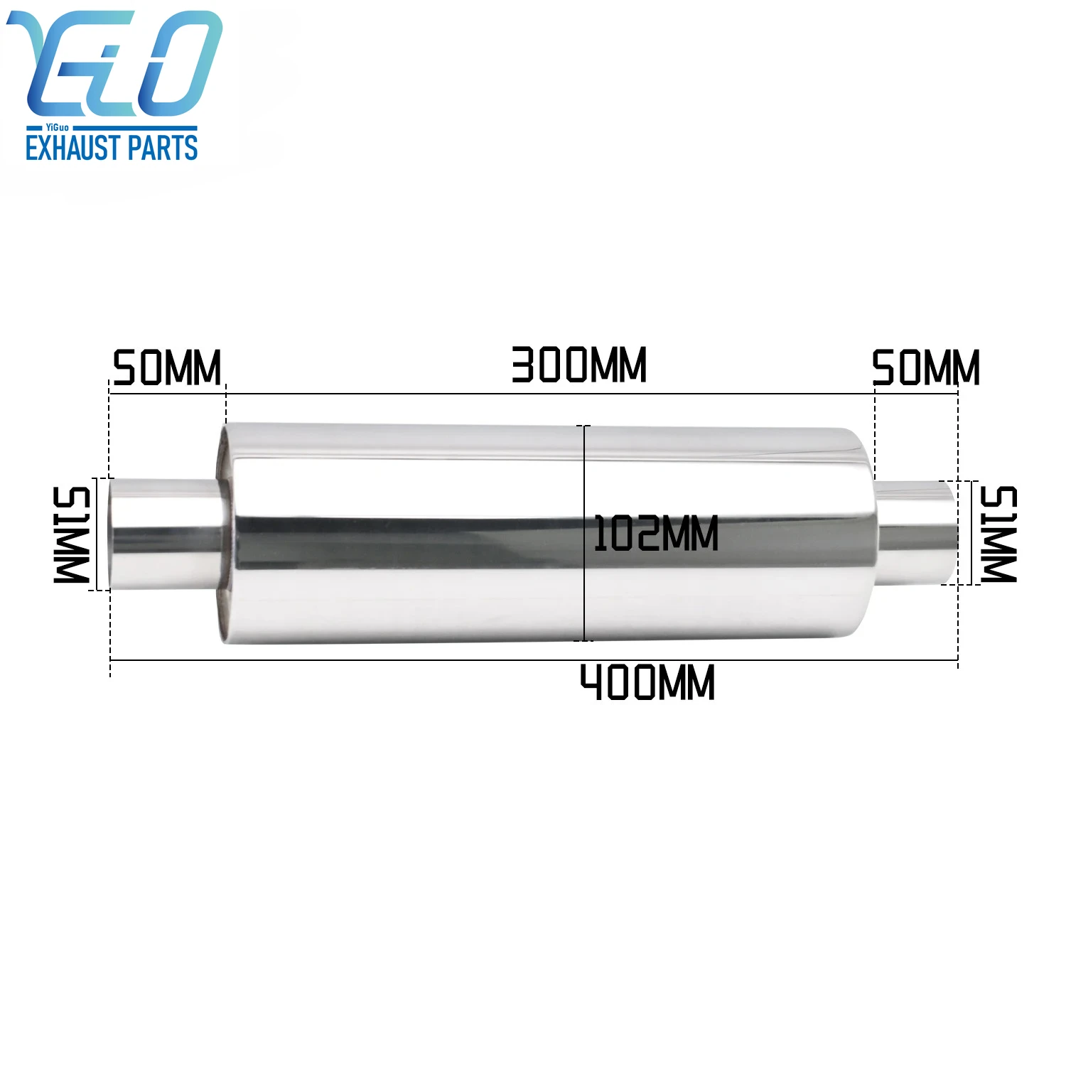 Universal Spiral exhaust Resonator Muffler Stainless steel 51mm Exhaust Silence r modified car
Universal Spiral exhaust Resonator Muffler Stainless steel 51mm Exhaust Silence r modified car