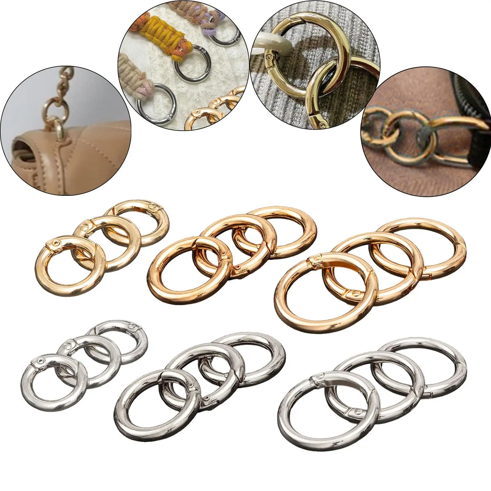 10Pcs Round Spring Snap Hooks Spring Carabiner for Key Chains Purse
10Pcs Round Spring Snap Hooks Spring Carabiner for Key Chains Purse