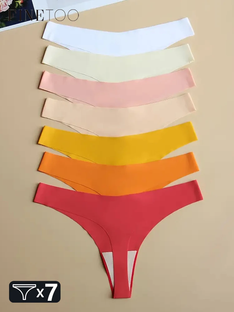 7Pcs/Set Women Ice Silk Underwear Seamless V-Waist Panties Sexy Solid Sports Thongs Female Low Rise G-string Breathable Lingerie
7Pcs/Set Women Ice Silk Underwear Seamless V-Waist Panties Sexy Solid Sports Thongs Female Low Rise G-string Breathable Lingerie