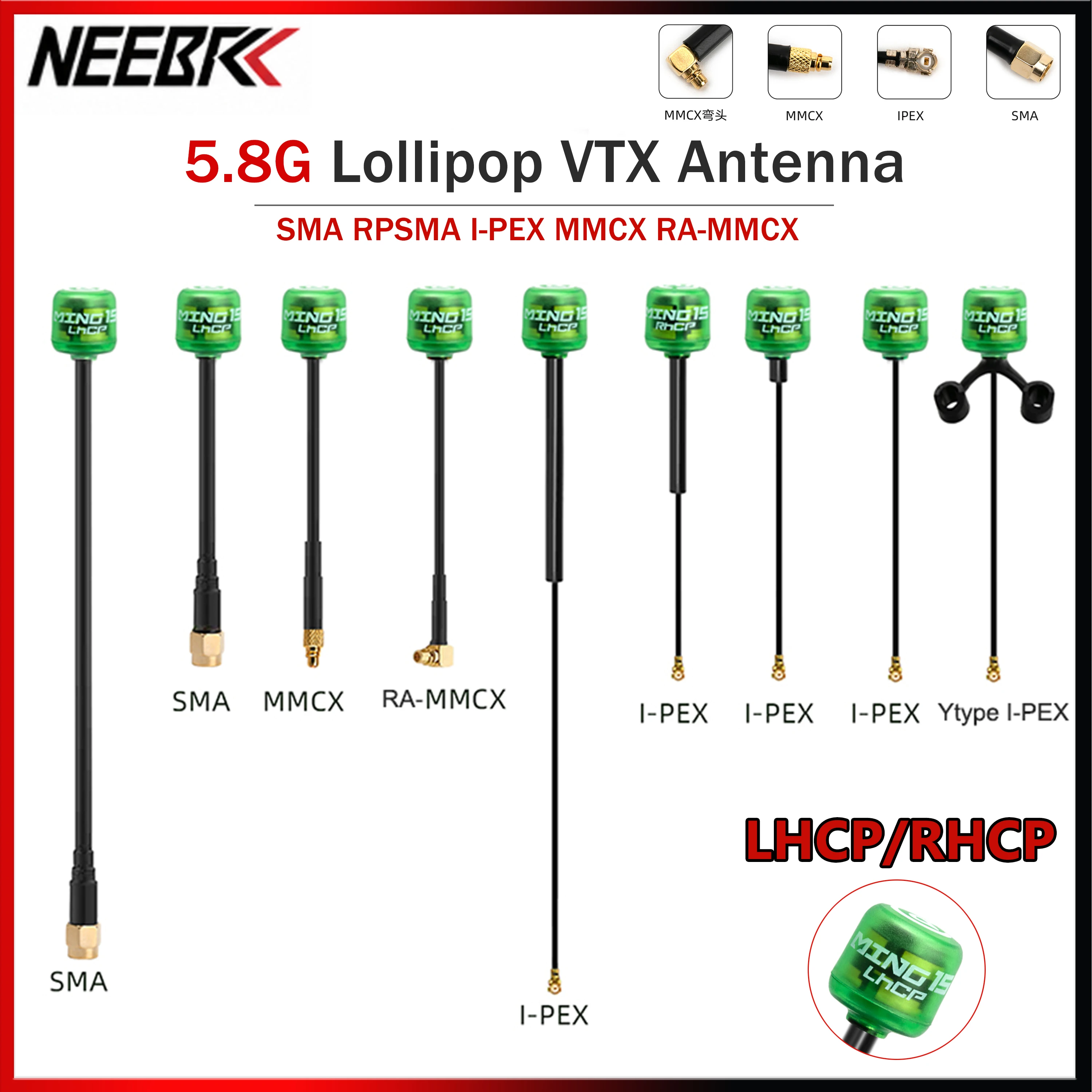 5.8G Lollipop FPV Antenna LHCP/RHCP High Gain 3.3Dbi VTX Antenna SMA RP-SMA MMCX RA-MMCX I-PEX for RC FPV Racing Drone DIY Parts
5.8G Lollipop FPV Antenna LHCP/RHCP High Gain 3.3Dbi VTX Antenna SMA RP-SMA MMCX RA-MMCX I-PEX for RC FPV Racing Drone DIY Parts