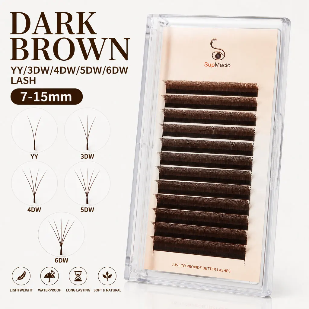 Supmacio Deep Brown 3DW/4DW/5DW/6DW Lashes Bloom Automatic Flowering Soft Premade Fans Natural Soft Individual Eyelashes
Supmacio Deep Brown 3DW/4DW/5DW/6DW Lashes Bloom Automatic Flowering Soft Premade Fans Natural Soft Individual Eyelashes