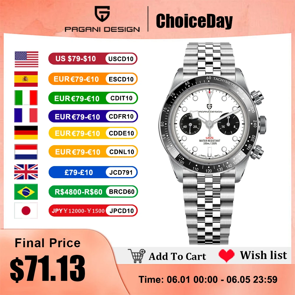 2025 New PAGANI DESIGN Retro Panda Men's Watches Quartz Wristwatch Top Luxury Watch For Man AR Sapphire Mirror Waterproof Clock
2025 New PAGANI DESIGN Retro Panda Men's Watches Quartz Wristwatch Top Luxury Watch For Man AR Sapphire Mirror Waterproof Clock