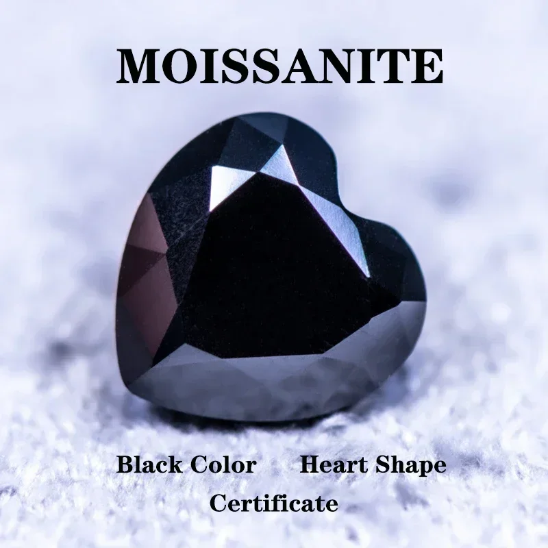 NEW Moissanite Stone Heart Shape Natural Black Color Charms Gemstone DIY Necklace Earrings Main Materials with Certificate
NEW Moissanite Stone Heart Shape Natural Black Color Charms Gemstone DIY Necklace Earrings Main Materials with Certificate