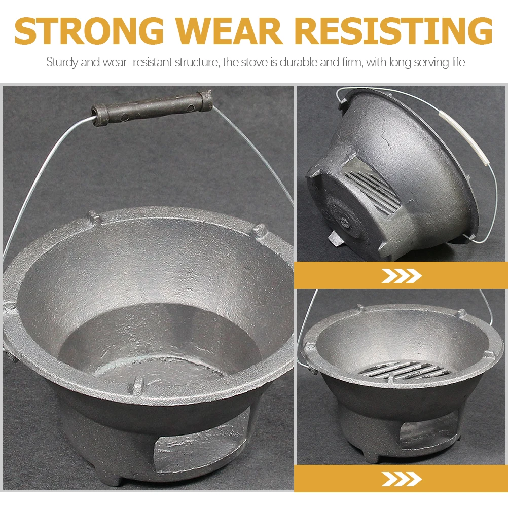 Cast Iron Charcoal Bbq Grill Portable Outdoor Camping Cooking Reusable Grilling For Picnic Barbecue Accessories Tools Durable 
Cast Iron Charcoal Bbq Grill Portable Outdoor Camping Cooking Reusable Grilling For Picnic Barbecue Accessories Tools Durable