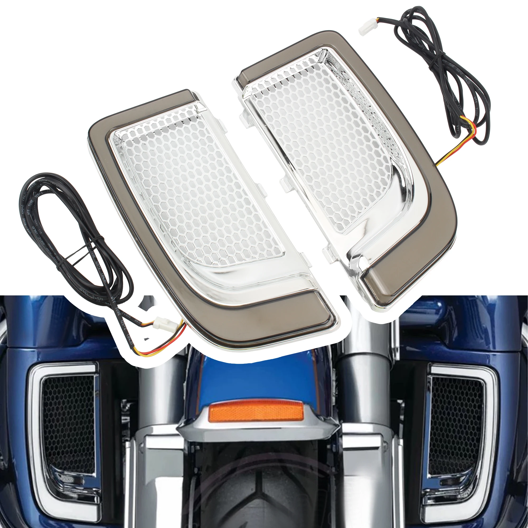 Universal Motorcycle LED Turn Signals For Harley Touring Street Electra Tri Glide FLHTKSE CVO Limited FLHTCU 2014-2021
Universal Motorcycle LED Turn Signals For Harley Touring Street Electra Tri Glide FLHTKSE CVO Limited FLHTCU 2014-2021