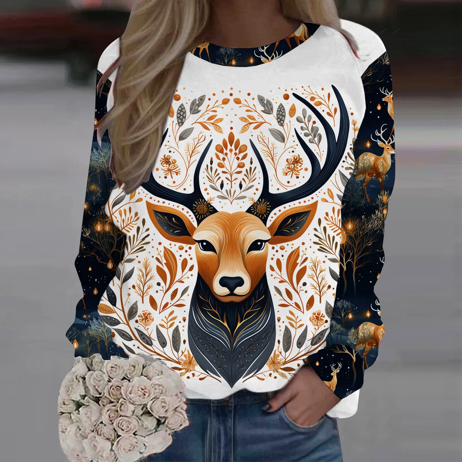 Womens Hoodies Long Sleeve Christmas Elk Print Pullovers Sweatshirts Streetwear Oversized Hip Hop Xmas Loose Tucksuits Hoodie
Womens Hoodies Long Sleeve Christmas Elk Print Pullovers Sweatshirts Streetwear Oversized Hip Hop Xmas Loose Tucksuits Hoodie