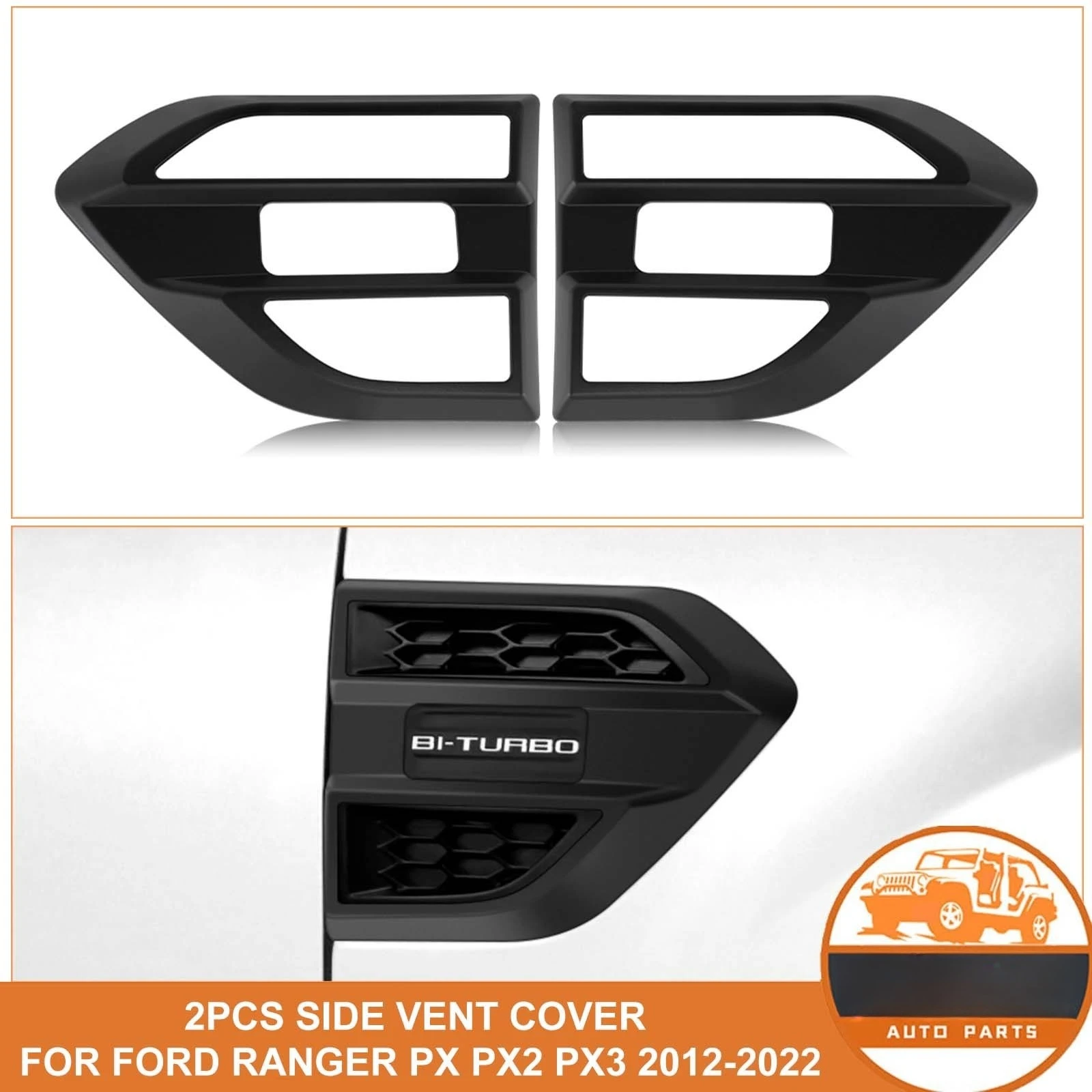 2Pcs Matte Black Side Vent Cover Trim | Exterior Accessories for Ford Ranger PX2/PX3 2015-2022 & Everest
2Pcs Matte Black Side Vent Cover Trim | Exterior Accessories for Ford Ranger PX2/PX3 2015-2022 & Everest