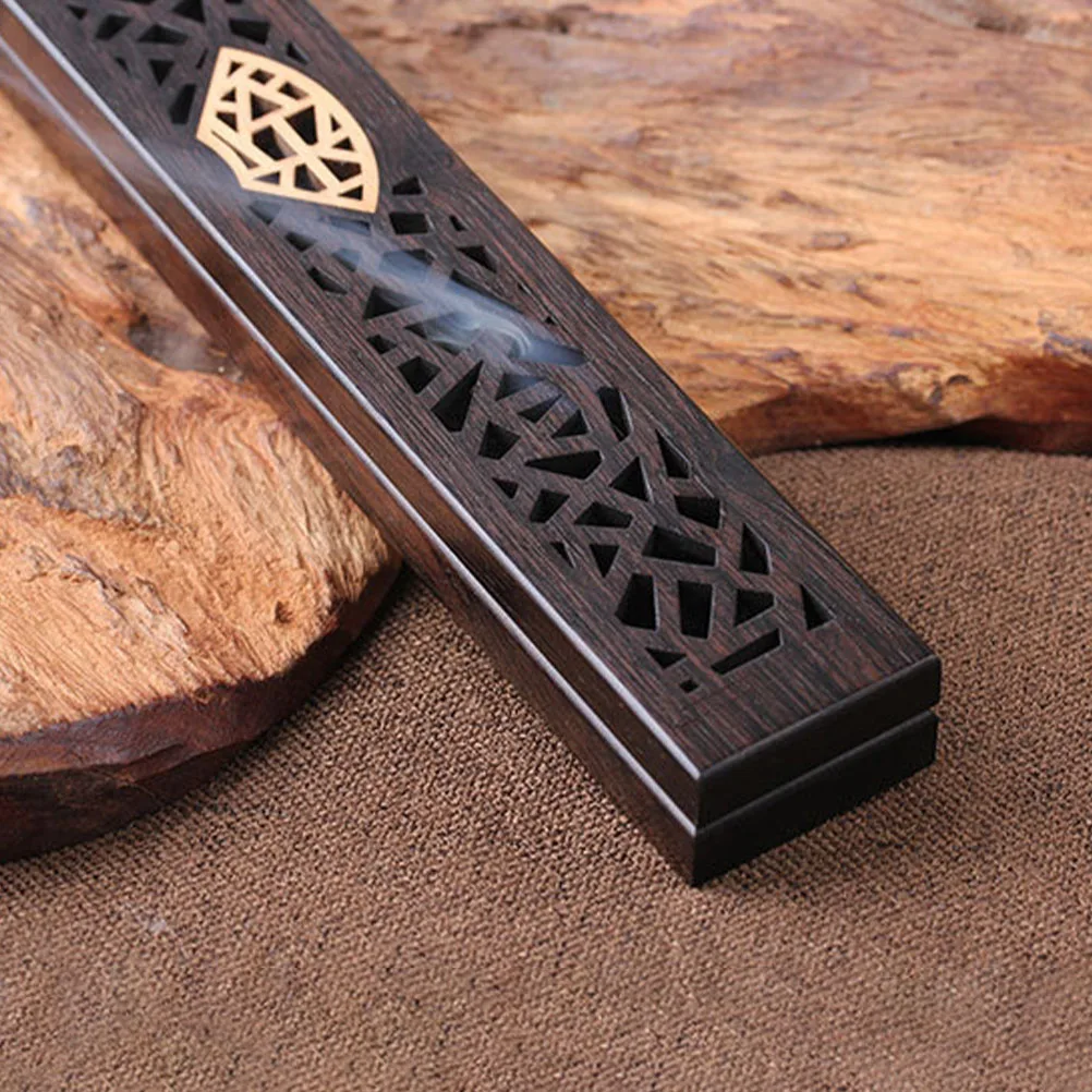 Natural Black Rosewood Burner Wood Desktop Incense Box With Fireproof Cotton Lightweight Portable For Home Temple Office Use
Natural Black Rosewood Burner Wood Desktop Incense Box With Fireproof Cotton Lightweight Portable For Home Temple Office Use