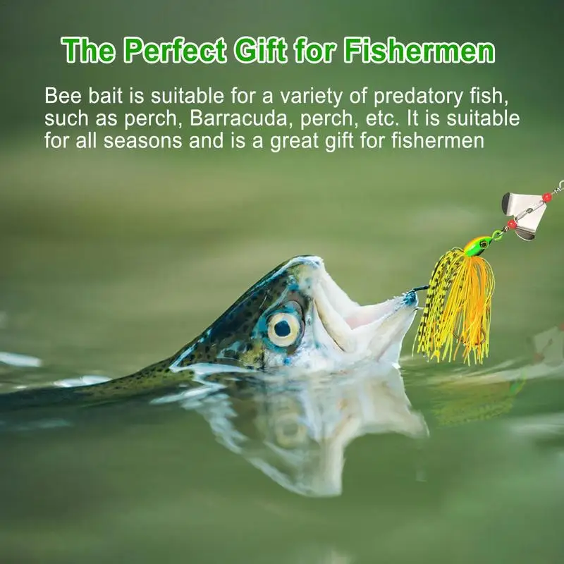 Spinner Bait Fishing Lure Spinner Baits For Bass Fishing Kit Hard Jig Multicolor With Hooks For Pike Walleye Bass Trout
Spinner Bait Fishing Lure Spinner Baits For Bass Fishing Kit Hard Jig Multicolor With Hooks For Pike Walleye Bass Trout