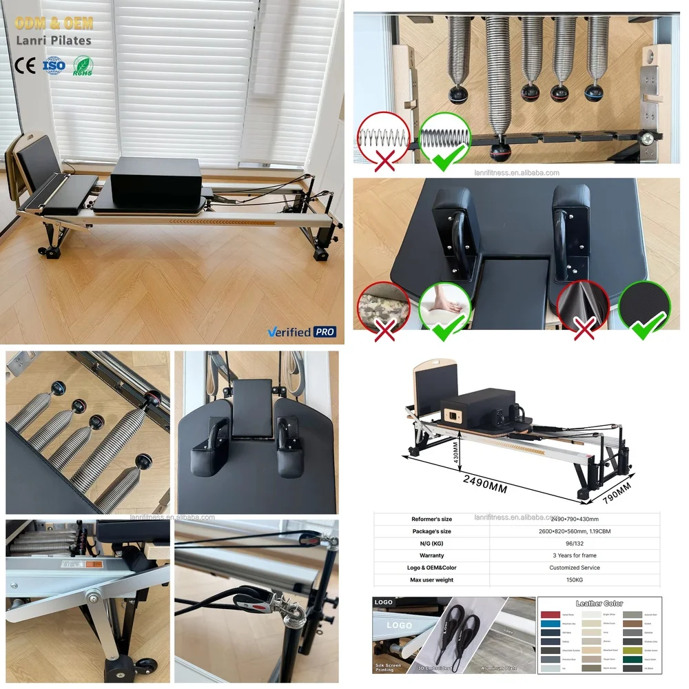 For Pilates Studio V2 Max Aluminum Reformer Machine Commercial Adjustable Pilates Reformer for Fitness
For Pilates Studio V2 Max Aluminum Reformer Machine Commercial Adjustable Pilates Reformer for Fitness