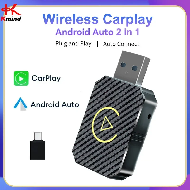 2 in 1 Wireless CarPlay Adapter&Android Mini Auto Wireless Adapter, 5Ghz WiFi Type-C/USB Plug & Play Carplay Wireless Adapter
2 in 1 Wireless CarPlay Adapter&Android Mini Auto Wireless Adapter, 5Ghz WiFi Type-C/USB Plug & Play Carplay Wireless Adapter
