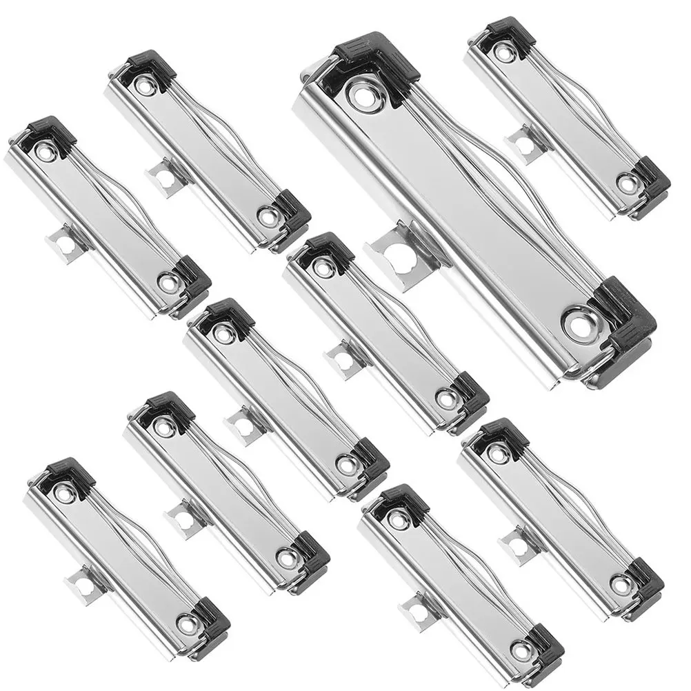 10Pcs Low Profile Metal Clipboard Clips with Rubber Grip and Hanging Hole for File Memo Photo Note Holding DIY Clipboard
10Pcs Low Profile Metal Clipboard Clips with Rubber Grip and Hanging Hole for File Memo Photo Note Holding DIY Clipboard