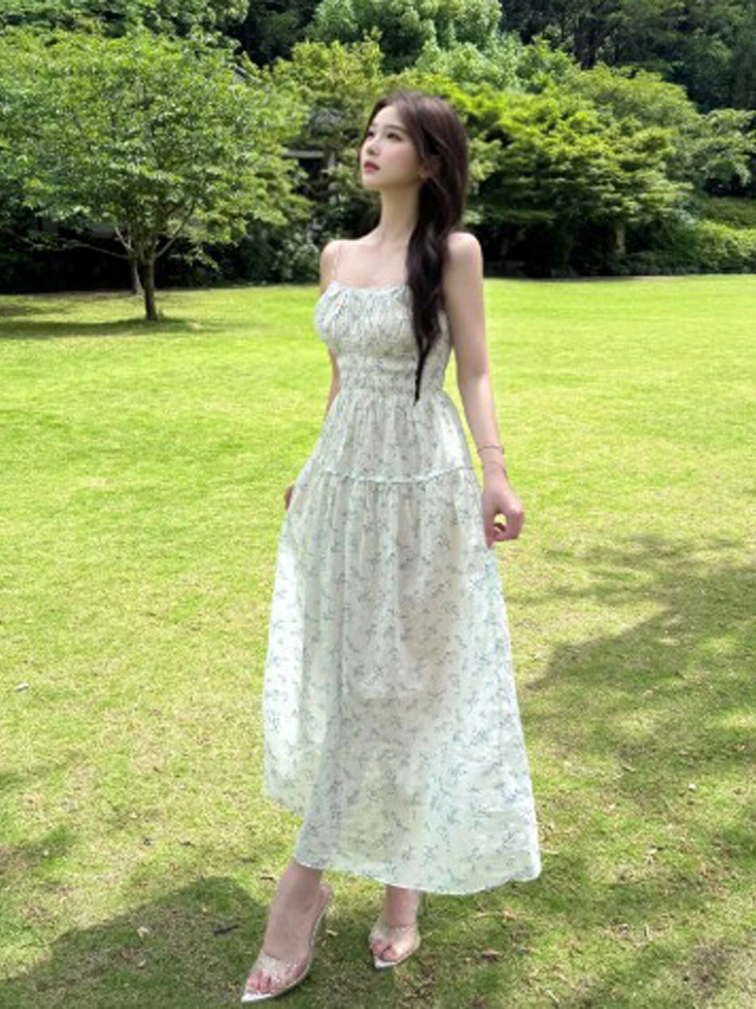 Sweet Floral Halter Dress Slimming Waist Summer Travel Vacation Gown Cotton Polyester Blend Short Sleeve Women's Fashion
Sweet Floral Halter Dress Slimming Waist Summer Travel Vacation Gown Cotton Polyester Blend Short Sleeve Women's Fashion