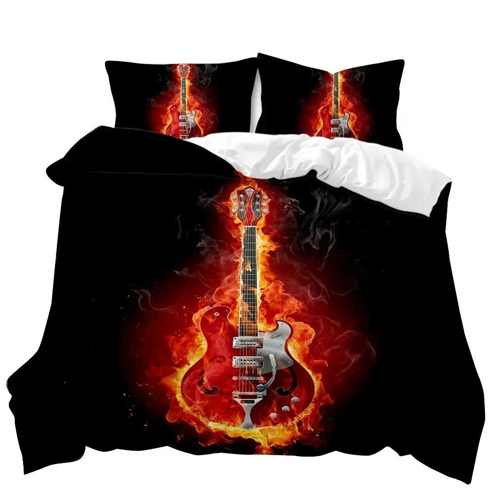 Guitar Duvet Cover Set Electric Guitar In Burning Musical Creativity Concept Music Double Queen King Size Polyester Qulit Cover
Guitar Duvet Cover Set Electric Guitar In Burning Musical Creativity Concept Music Double Queen King Size Polyester Qulit Cover