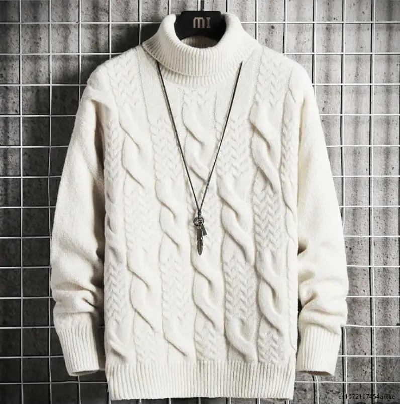 Autumn Winter Mens Turtleneck Sweater Trend Thickened Keep Warm Cable Knit Sweater Men Pullover Y2k Vintage Sweater M-3XL
Autumn Winter Mens Turtleneck Sweater Trend Thickened Keep Warm Cable Knit Sweater Men Pullover Y2k Vintage Sweater M-3XL