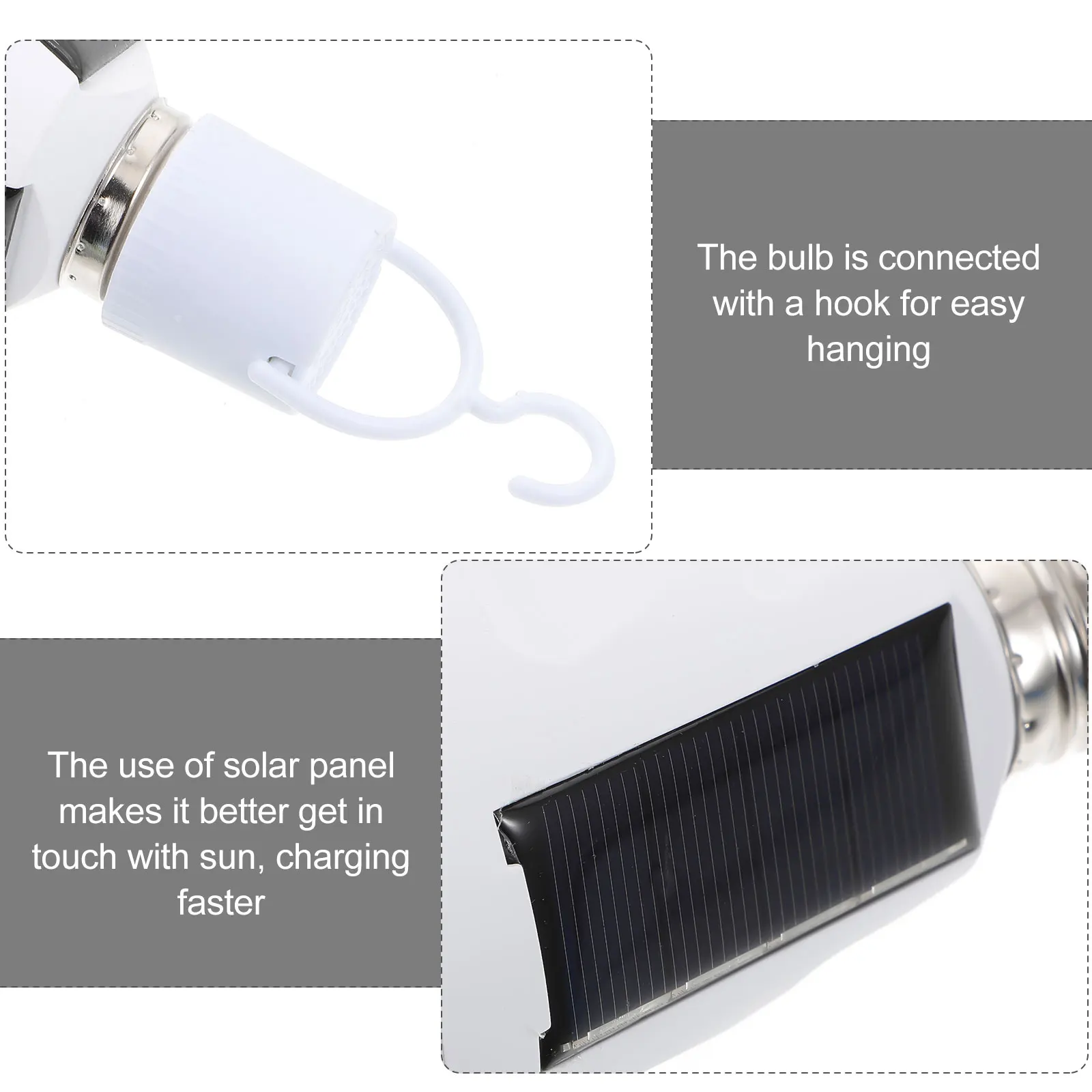 2pcs E27 7W Solar Emergency Light Bulb Outdoor Indoor Led Lighting Hook Fast Charging 4-5 Hours Solar Powered Camping 
2pcs E27 7W Solar Emergency Light Bulb Outdoor Indoor Led Lighting Hook Fast Charging 4-5 Hours Solar Powered Camping