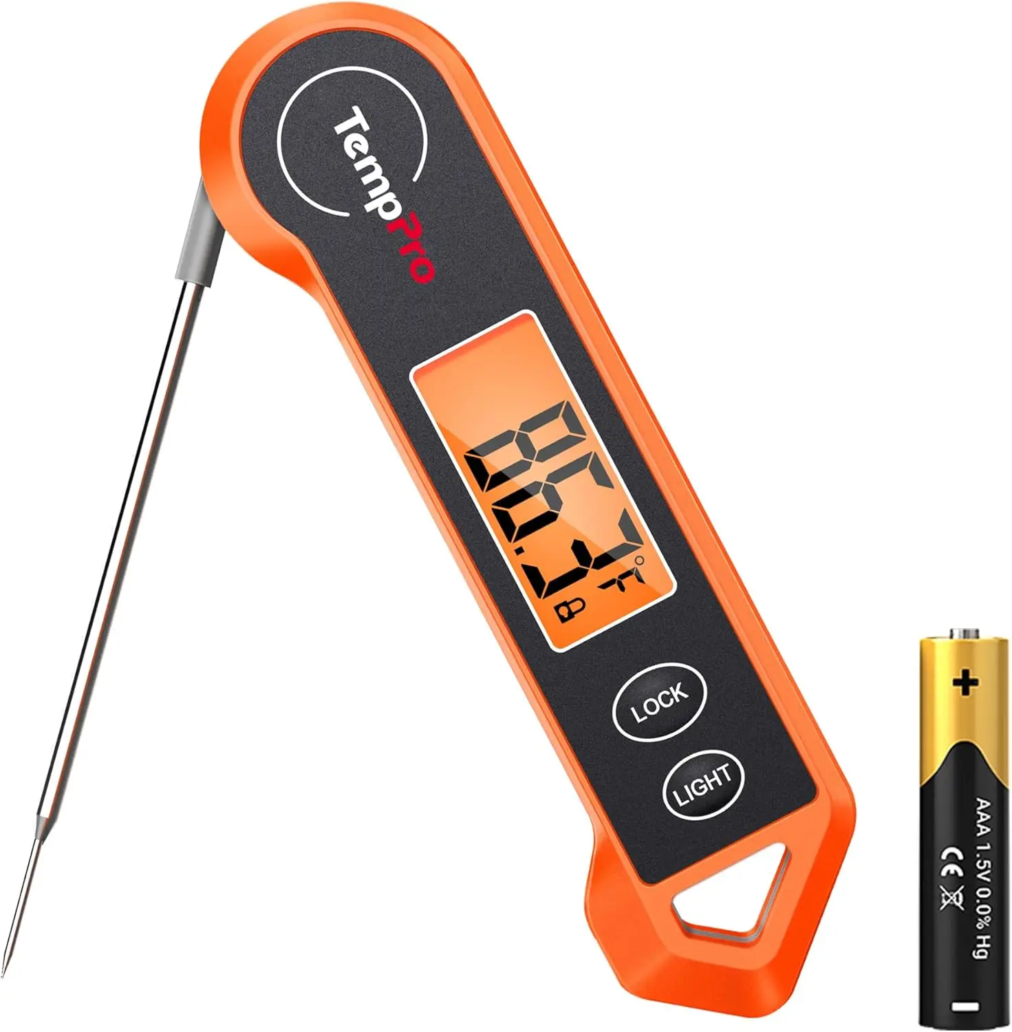 TempPro TP19H Digital Meat Thermometer for Cooking, Ambidextrous Backlit Motion Sensing Instant Read Food Thermometer for BBQ Grill Oil Fry Candy Fathers Day Gift for Dad Men (Previously ThermoPro)
TempPro TP19H Digital Meat Thermometer for Cooking, Ambidextrous Backlit Motion Sensing Instant Read Food Thermometer for BBQ Grill Oil Fry Candy Fathers Day Gift for Dad Men (Previously ThermoPro)