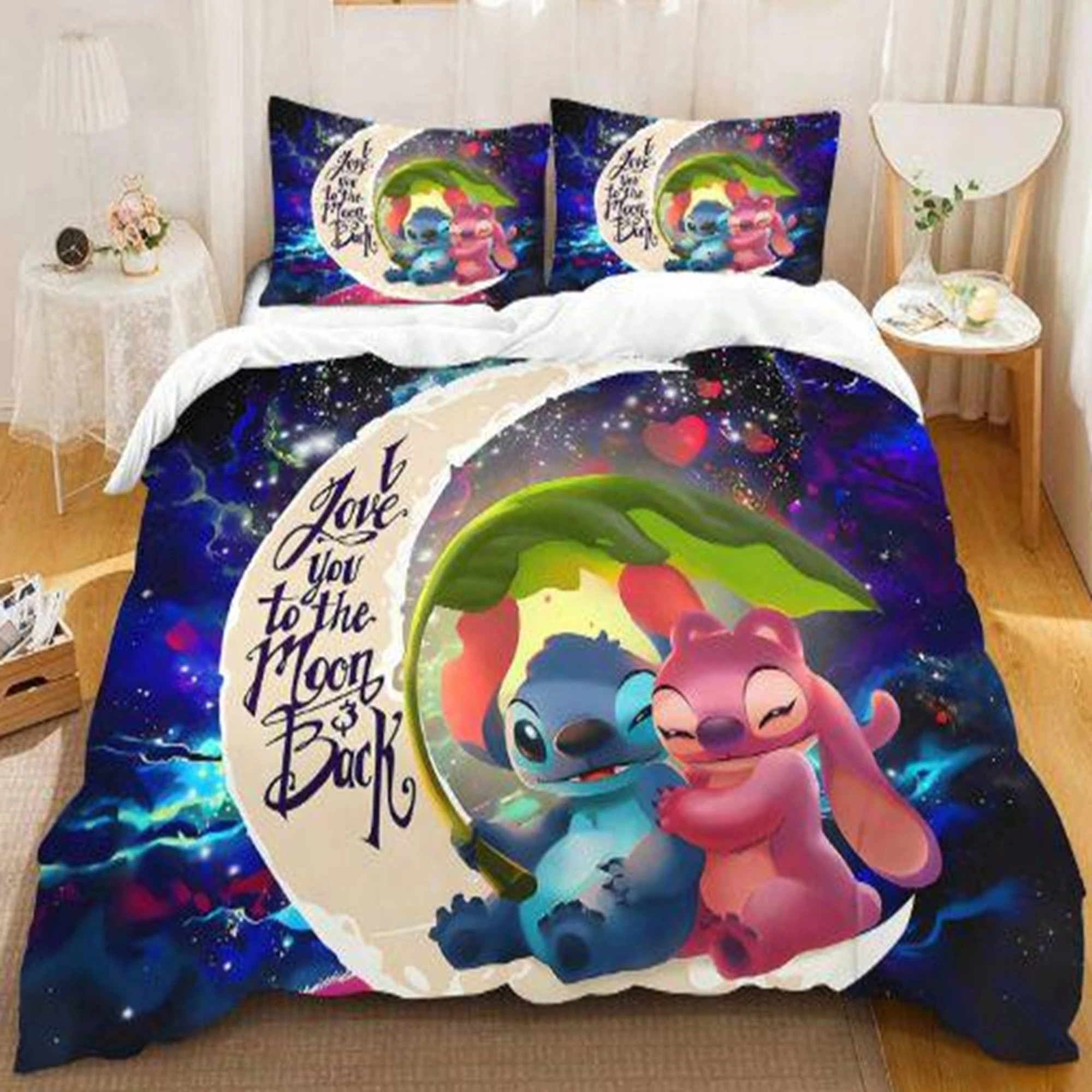 Anime Cartoon Duvet Cover Stitch 3D Printing Cute Children's Bedroom Set Polyester Adult Gift 3Pcs
Anime Cartoon Duvet Cover Stitch 3D Printing Cute Children's Bedroom Set Polyester Adult Gift 3Pcs