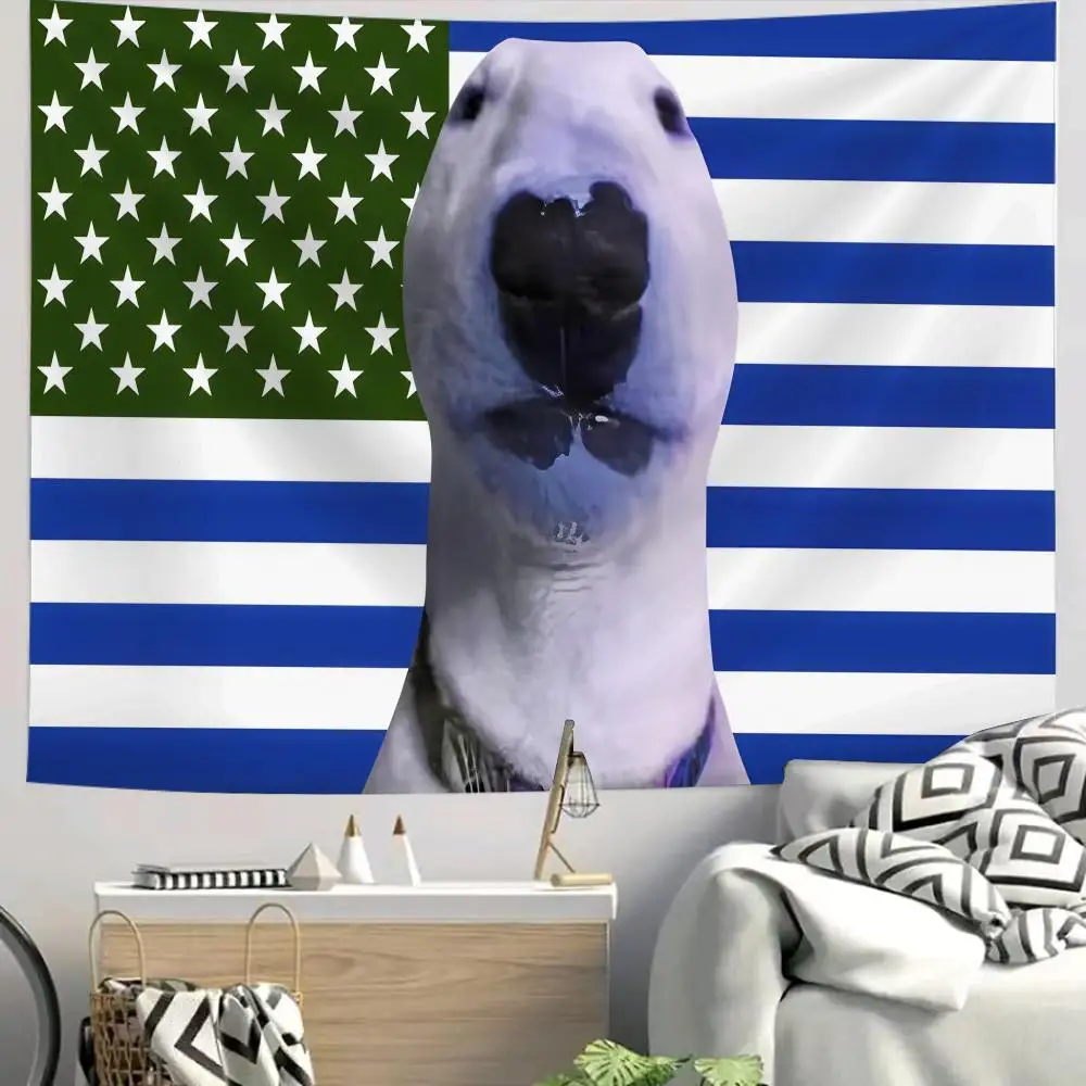 America Walter Dog Funny Tapestry Custom Living Bedroom Party Dormitory interior Wall bohemian Decoration Attached clip
America Walter Dog Funny Tapestry Custom Living Bedroom Party Dormitory interior Wall bohemian Decoration Attached clip