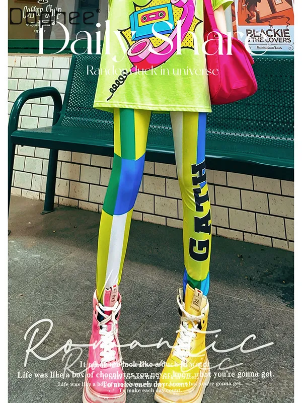 Green and Blue Color Letter Mesh Casual Leggings Spring and Summer New Contrasting Color Splicing Trendy Brand Thin Pants
Green and Blue Color Letter Mesh Casual Leggings Spring and Summer New Contrasting Color Splicing Trendy Brand Thin Pants