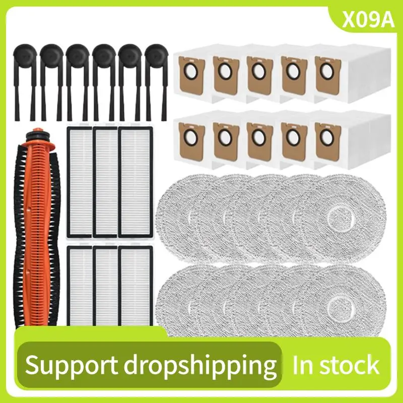 X09A Main Brush, Side Brush, HEPA Filter, Mop Pad& Dust Bag Replacement Kit For Xiaomi For Mijia M40S OV31CN Vacuum Cleaner
X09A Main Brush, Side Brush, HEPA Filter, Mop Pad& Dust Bag Replacement Kit For Xiaomi For Mijia M40S OV31CN Vacuum Cleaner