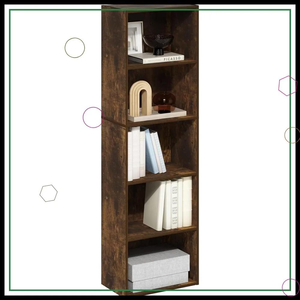 5-Cube Bookshelf with Open Shelves, 9.4x15.8x52 Inch, for Living Room, Bedroom, Home Office in Amber Pine
5-Cube Bookshelf with Open Shelves, 9.4x15.8x52 Inch, for Living Room, Bedroom, Home Office in Amber Pine