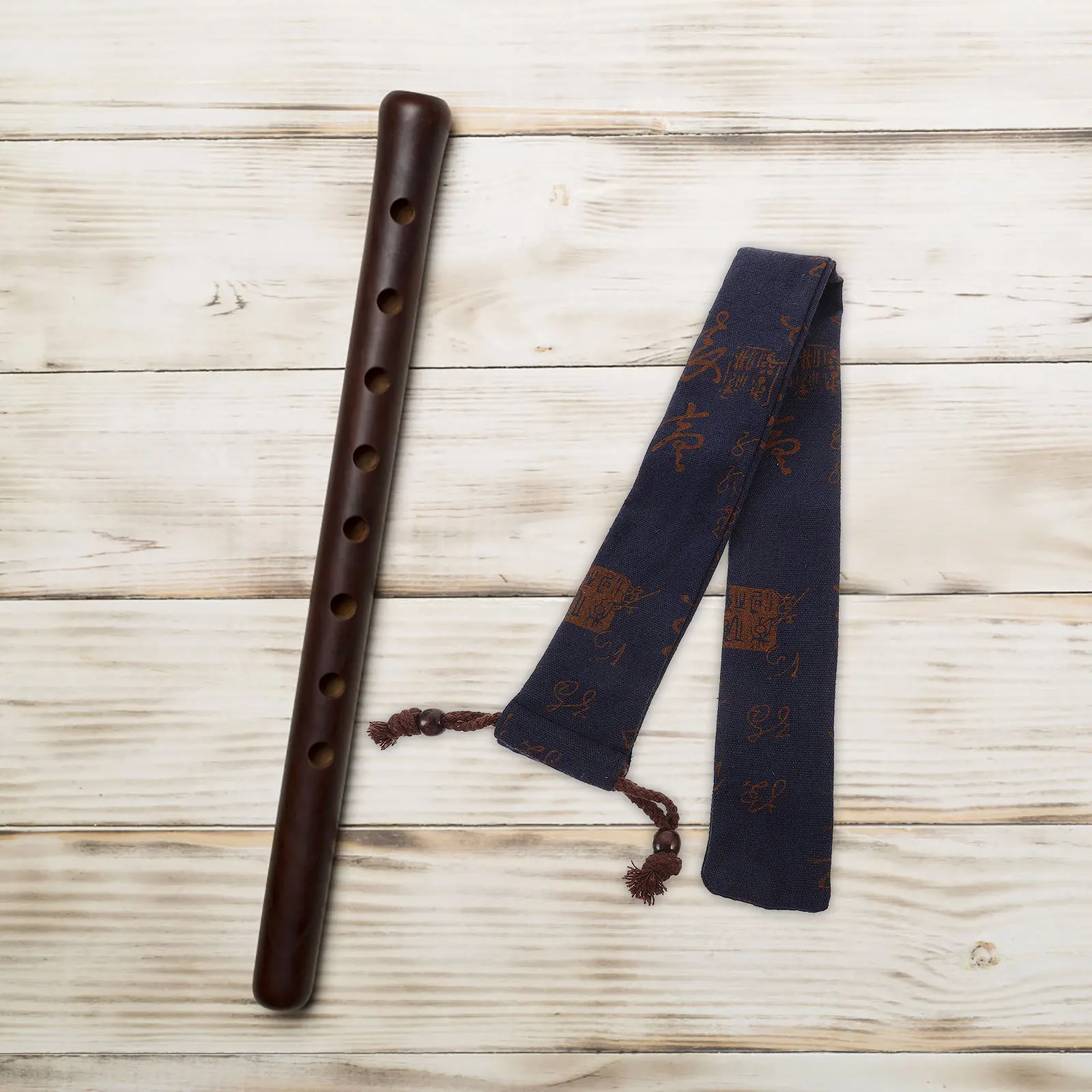 1 Piece Protection Bag for Bamboo Flute Heavy Duty Cotton Linen Material Flute Storage Pouch Portable Simple Style Instrument